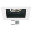 Foco empotrar Konica cuadrado 100x100mm, para Lámpara GU10/MR16, Blanco ó Gris